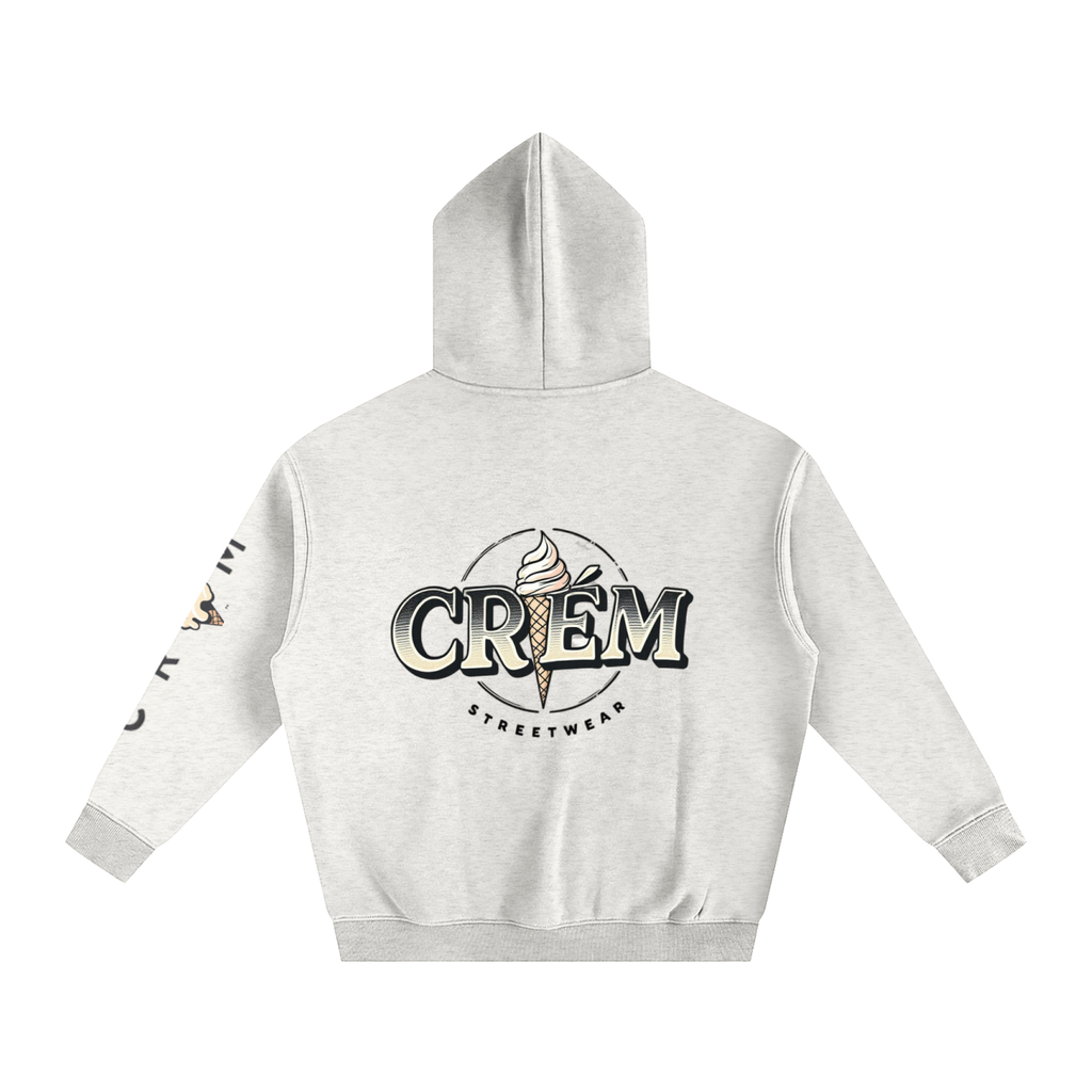 Oat Gray Cream Logo Hoodie