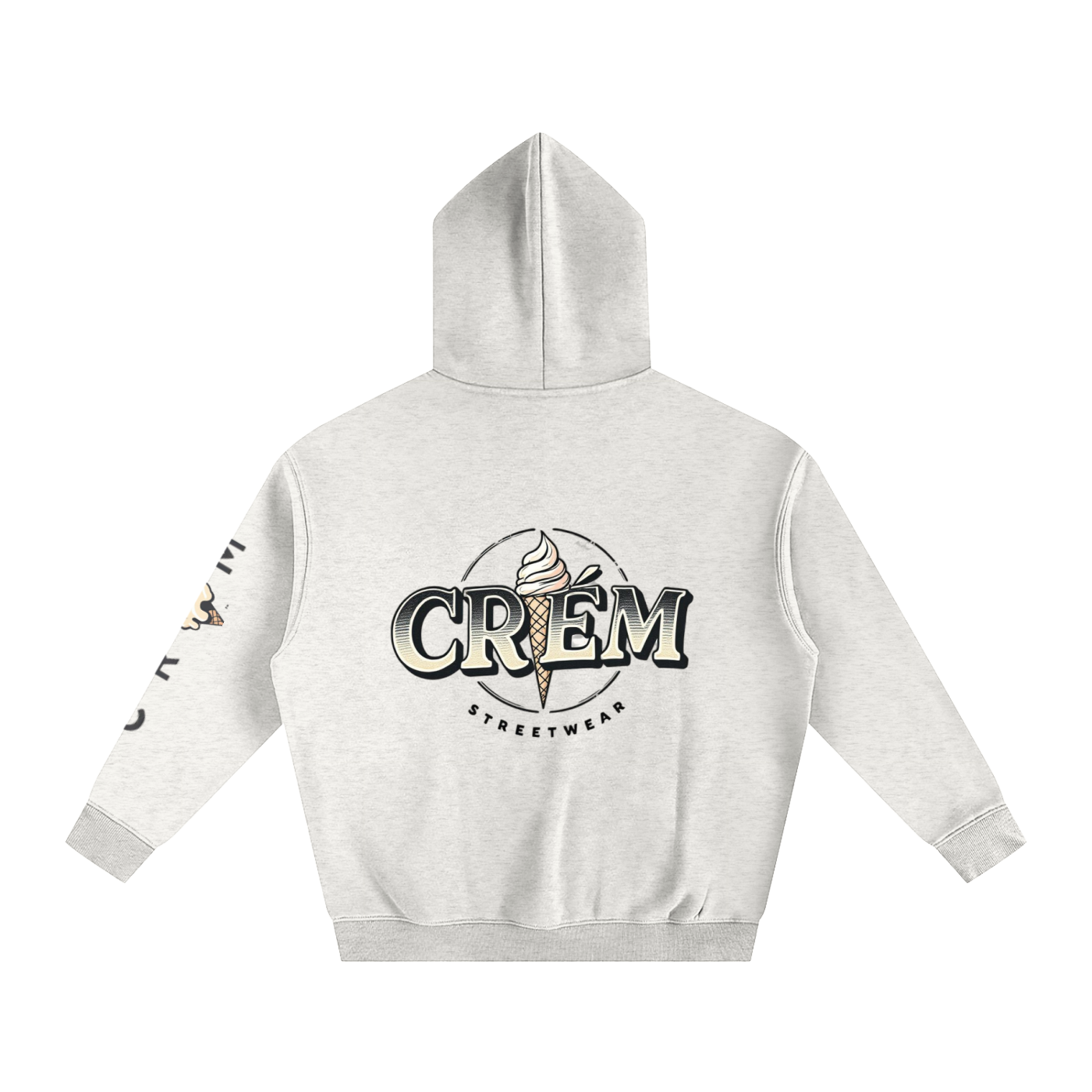 Oat Gray Cream Logo Hoodie