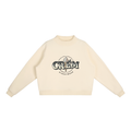 Essential Fleece Mock-Neck Crew Sweatshirt