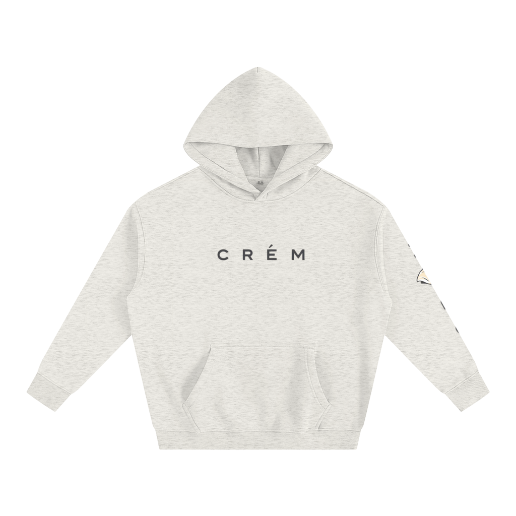 Oat Gray Cream Logo Hoodie