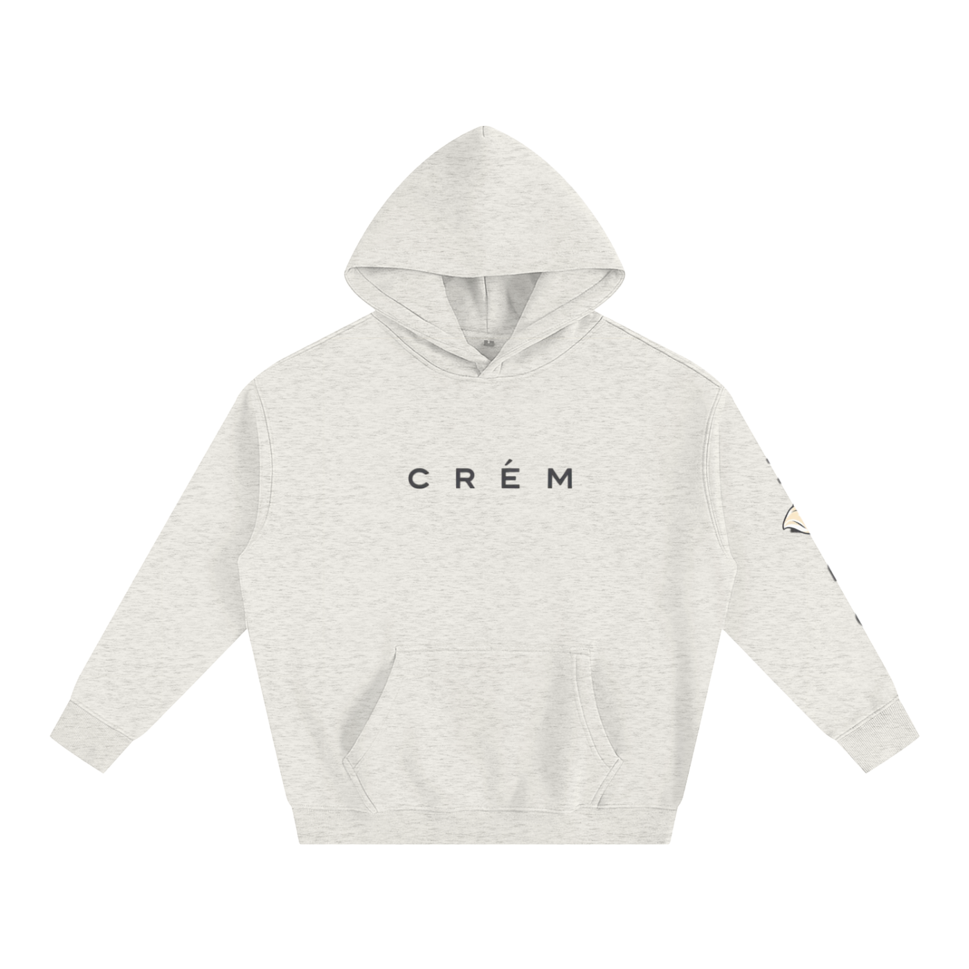 Oat Gray Cream Logo Hoodie
